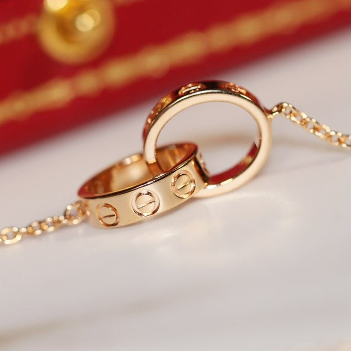 LOVE NECKLACE PINK GOLD AND SILVER mysite