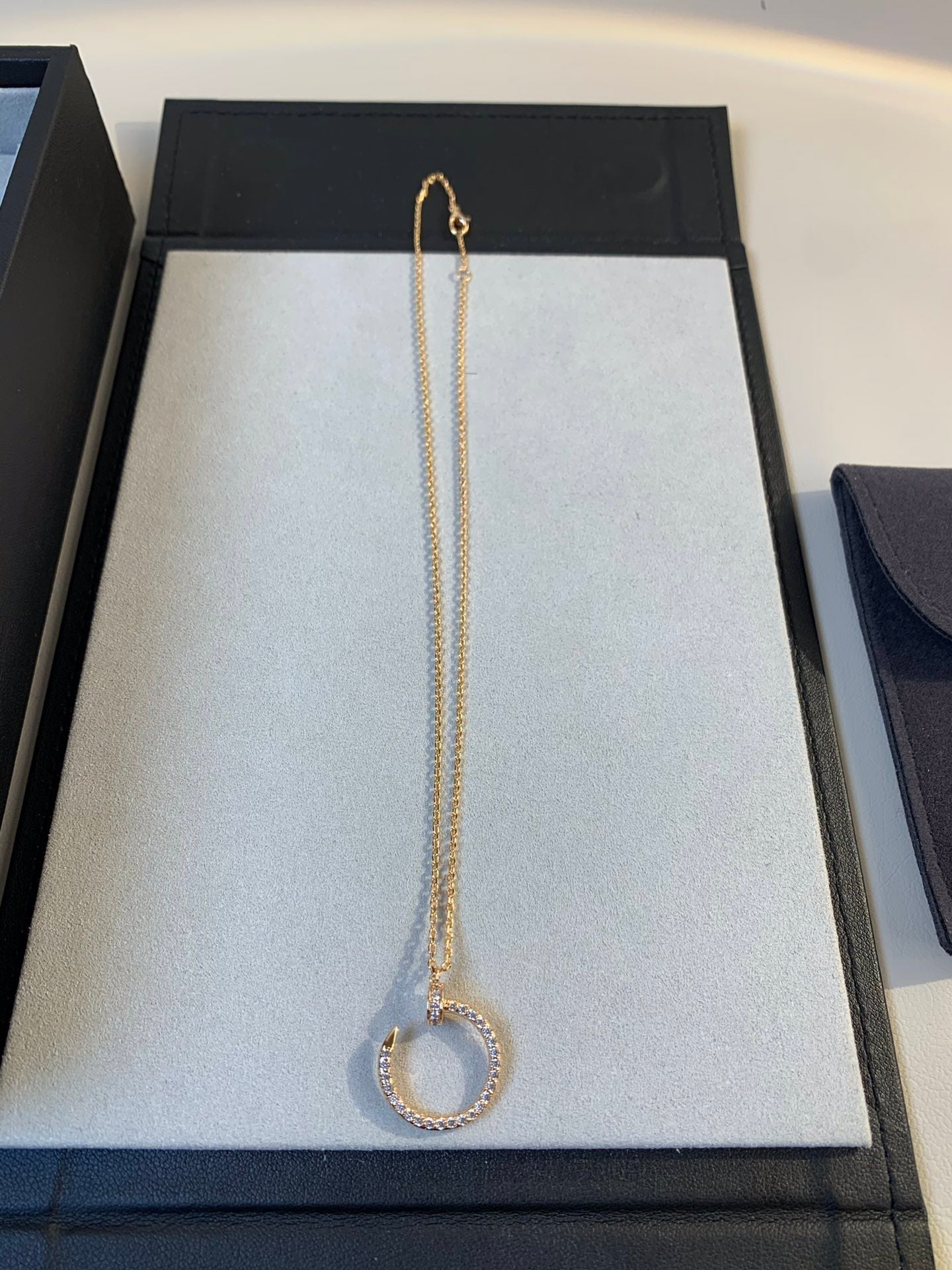 JUSTE NECKLACE 2.2MM PINK GOLD FULL DIAMONDS mysite