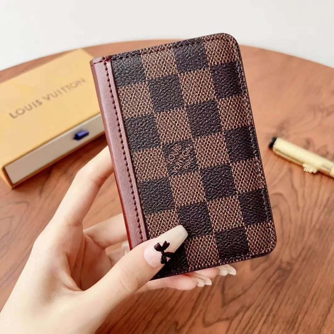 Elegant Checkered & Monogram Wallets-s2 mysite