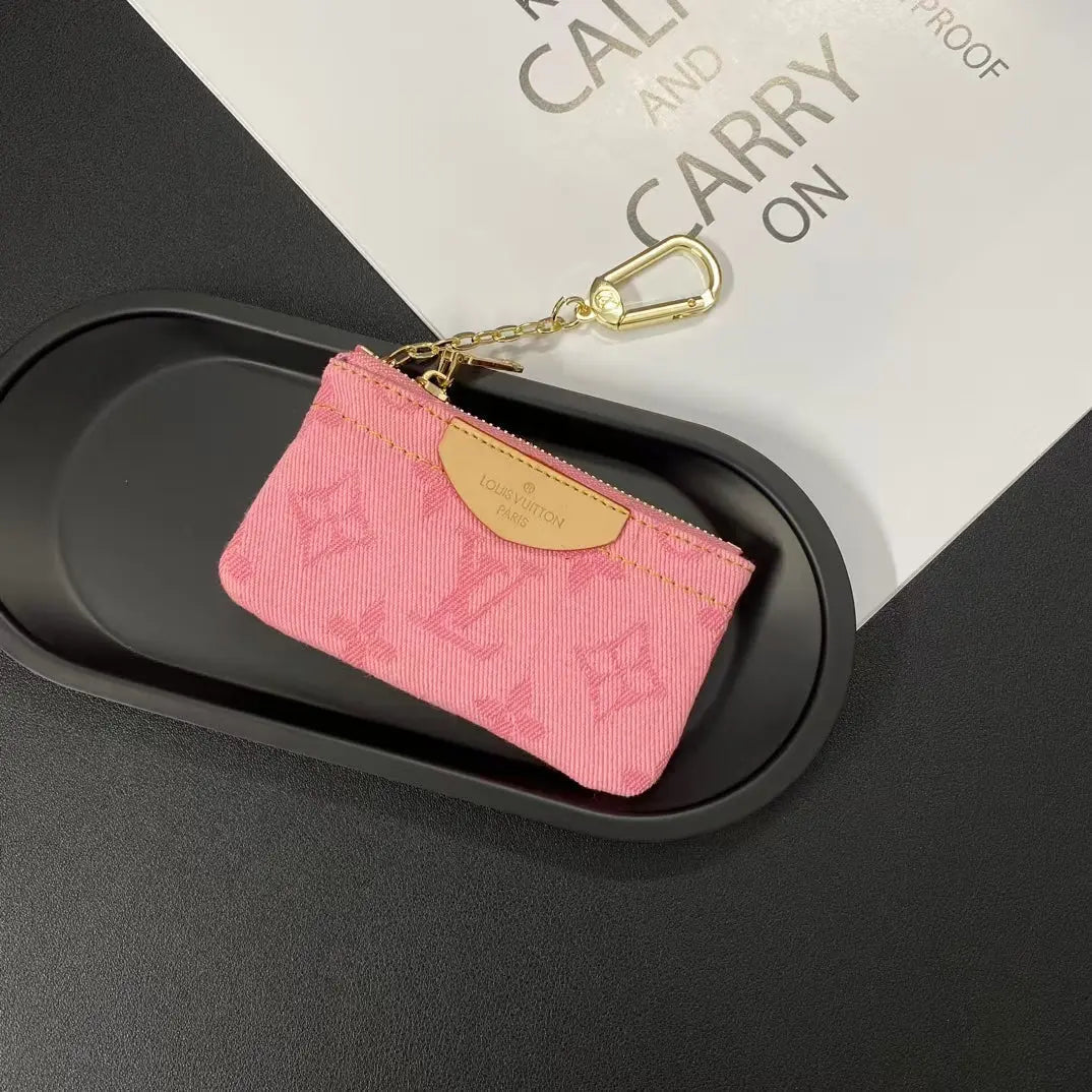 Luxury Monogram Coin Pouch – Stylish & Compact Keychain Wallet-s2 mysite