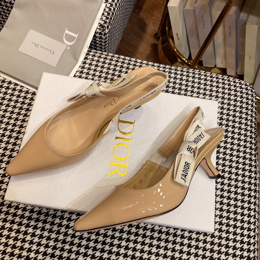 J'ADIOR SLINGBACK PUMPS IN BEIGE CALFSKIN mysite
