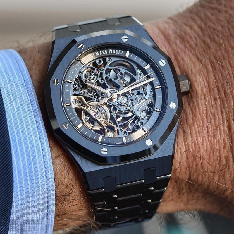 Replica Royal Oak 904l Stainless Steel Hollow Automatic Mechanical Watch 42mm