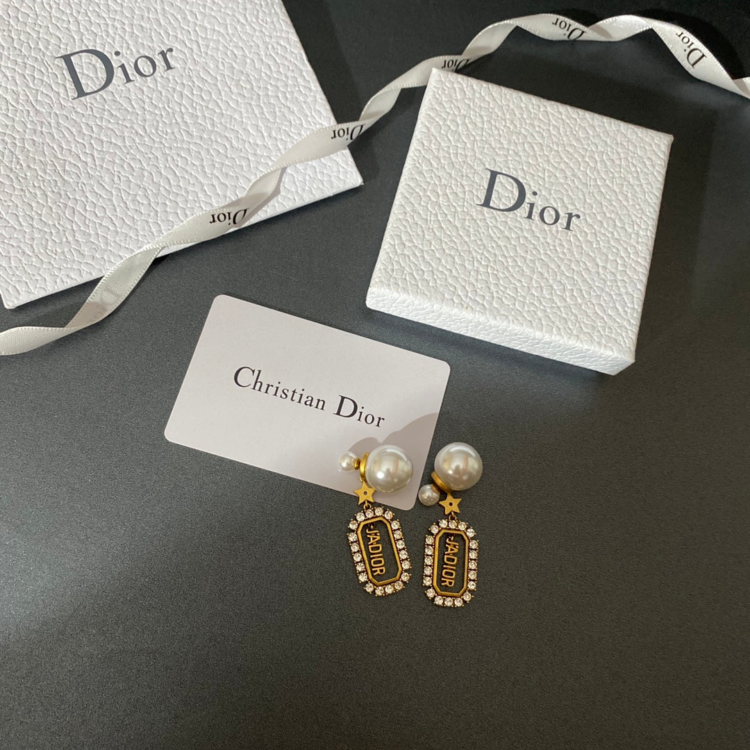 Square Pearl Diamond Earrings mysite