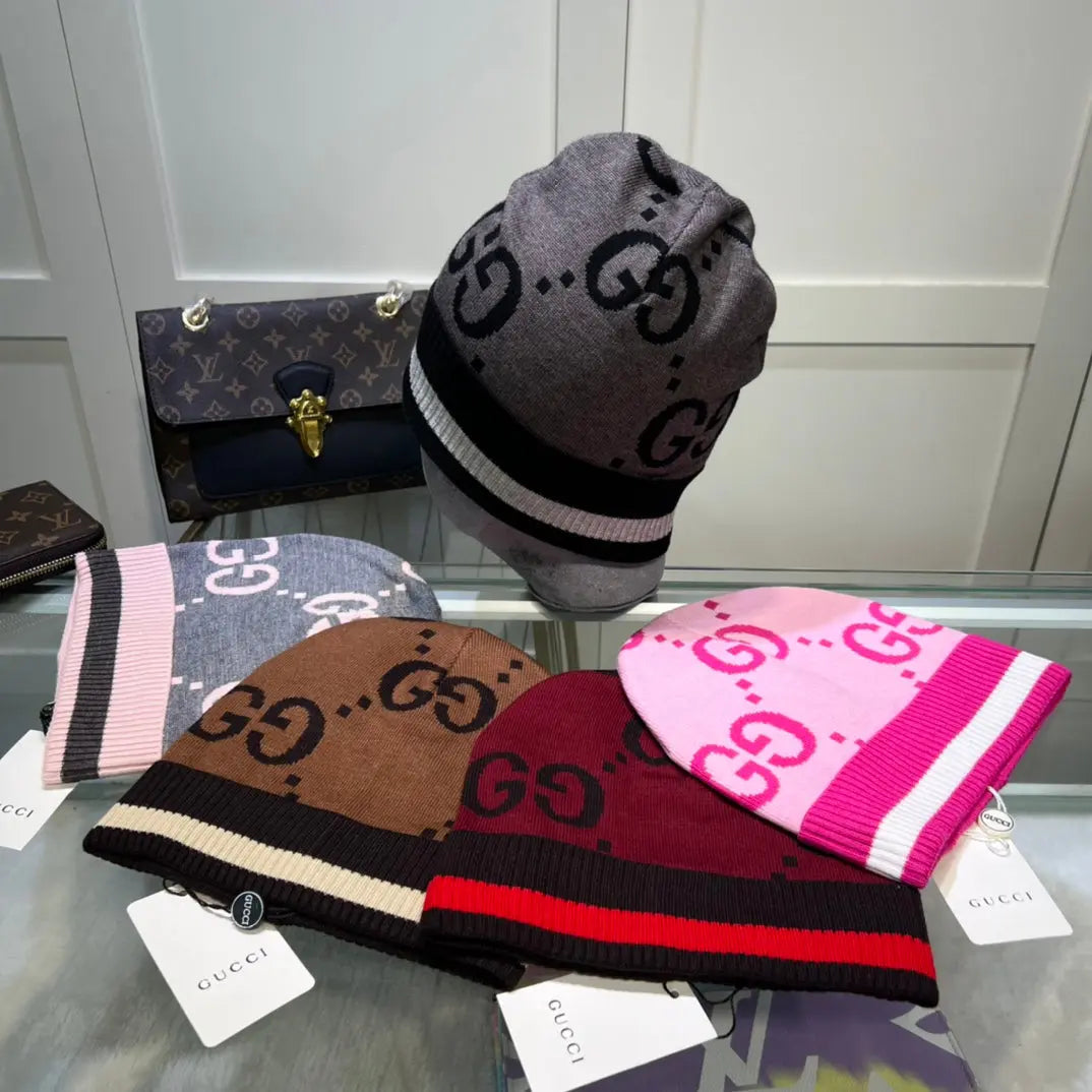 Classic GG Jacquard Wool Knit Beanie | Luxury Designer Winter Hat-s2 mysite
