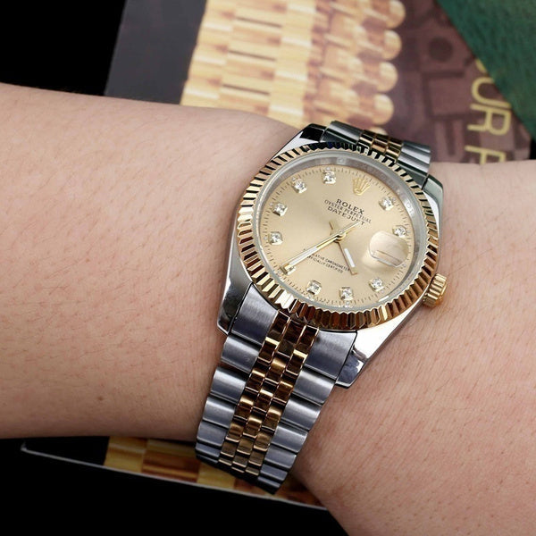 Automatic Watch for Men Replica DateJust Gold Black Dial 40mm R061201