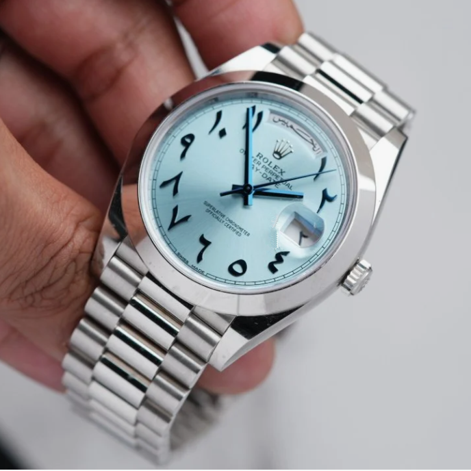 40mm Automatic Watch Replica Daydate Blue Dial 061317