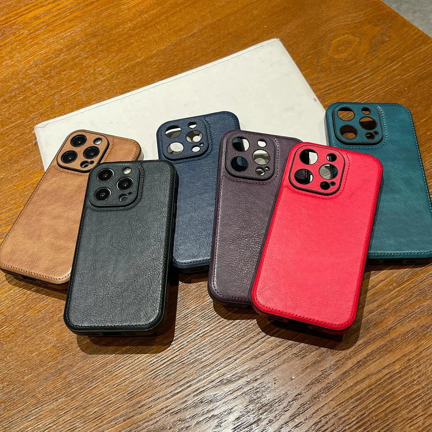 Premium Vintage Leather iPhone Case – Soft Touch Shockproof Protective Cover-s2 mysite