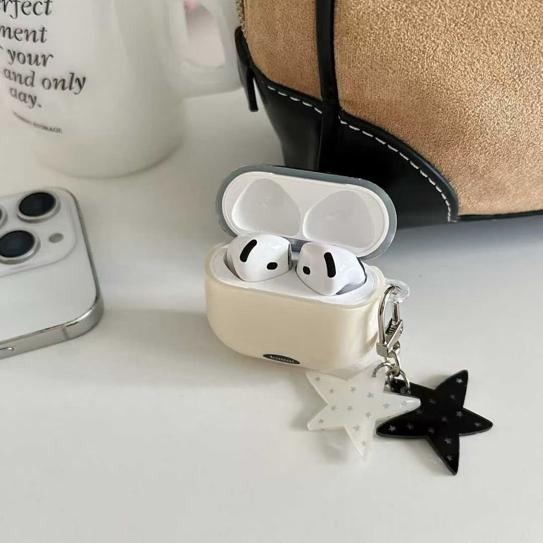 Starry Night AirPods Case with Charm – Black & White mysite