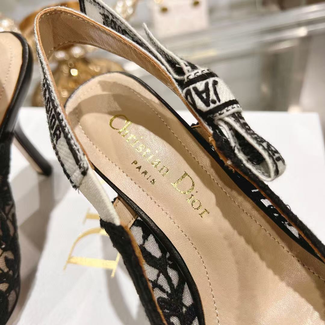 SLINGBACK J'ADIOR FLORAL BLACK LACE mysite