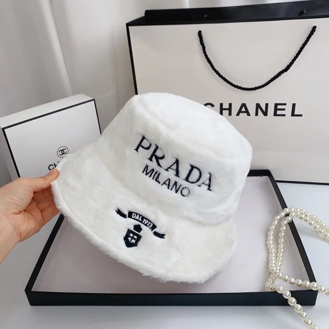 Fashion Milano Plush Faux Fur Bucket Hat | Luxury Designer Winter Hat-s2 mysite
