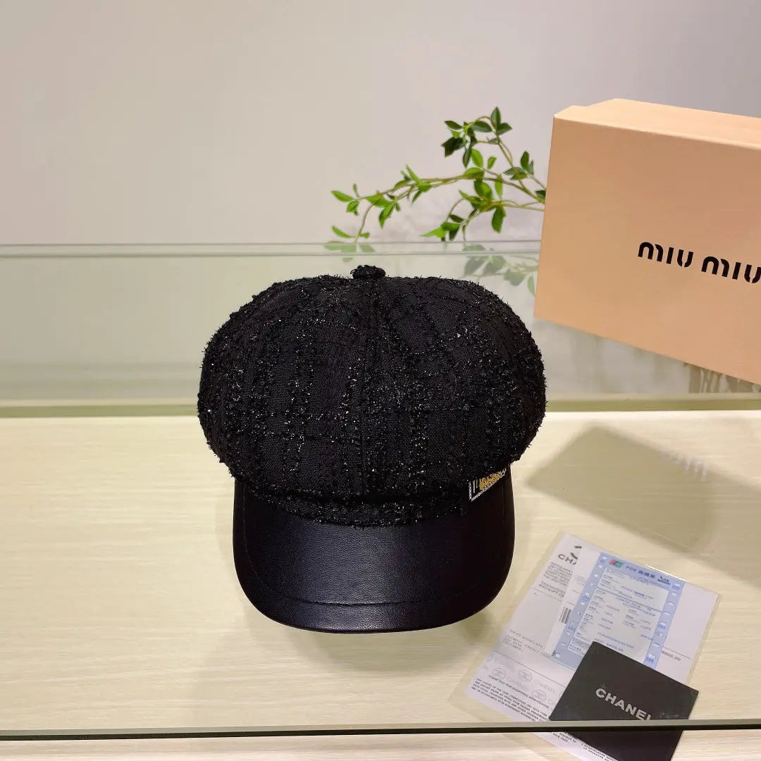Luxury Tweed Newsboy Cap | Luxury Women's Designer Hat-s2 mysite