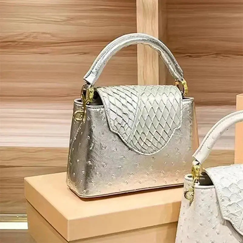 Luxury High-End Handbag - Spring Fashion Ostrich Pattern Crossbody Shoulder Bag-18 mysite