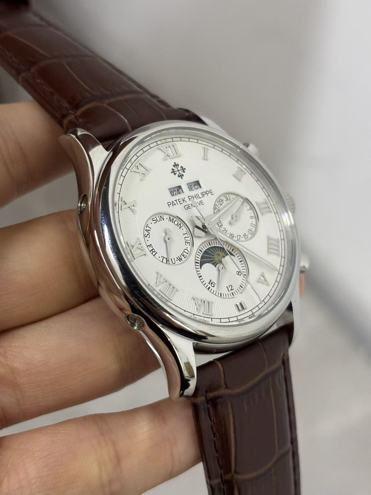 Replica Moon Phase Stainless Steel Automatic Mechanical Watch 40mm