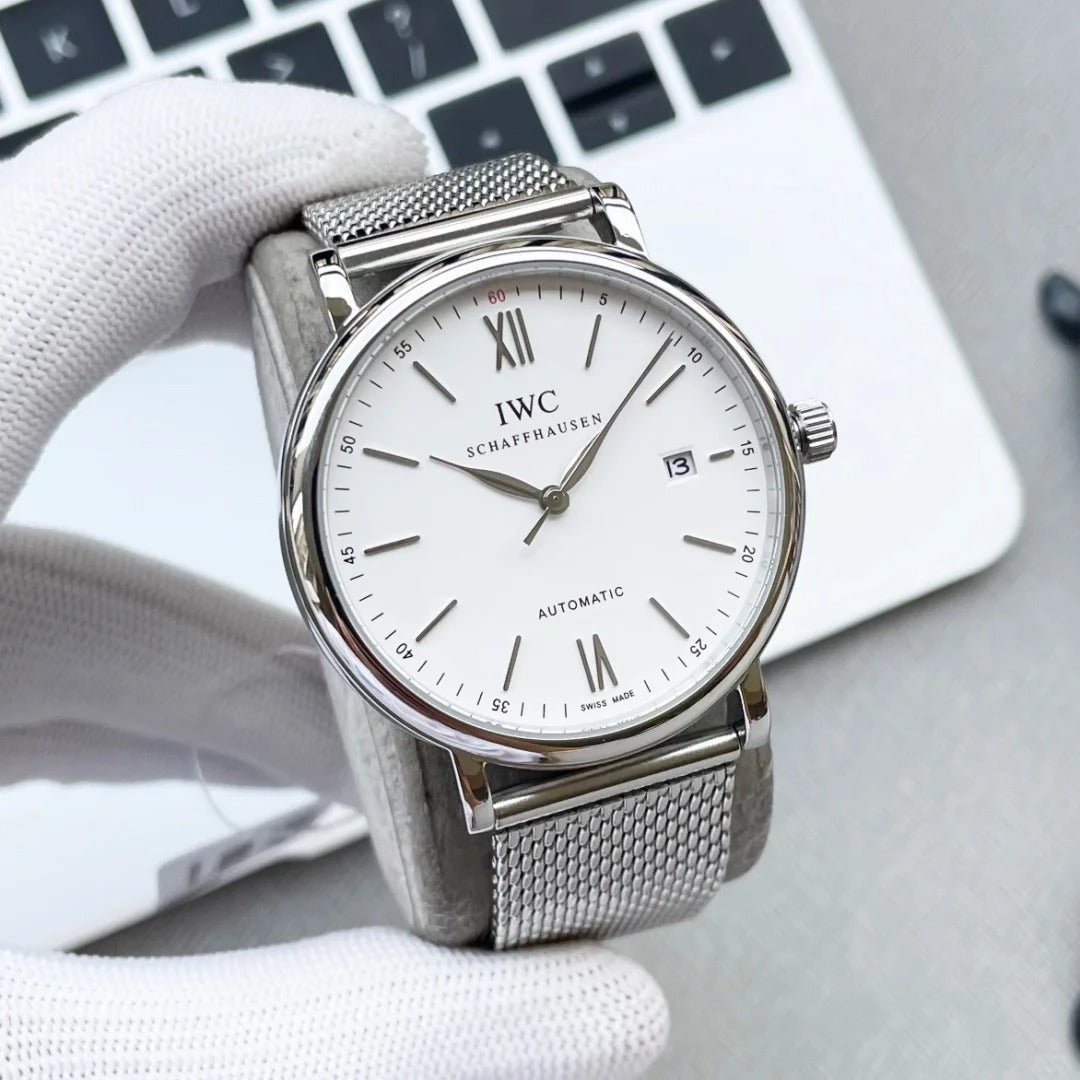 Replica Portofino Automatic IW356505 Steel White Dial Milanese Mesh Bracelet 40mm