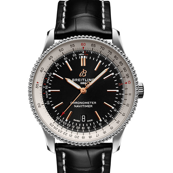 Luxury Automatic Watch for Leather Strap Aviation Timing 46mm Automatic Mechanical Watch