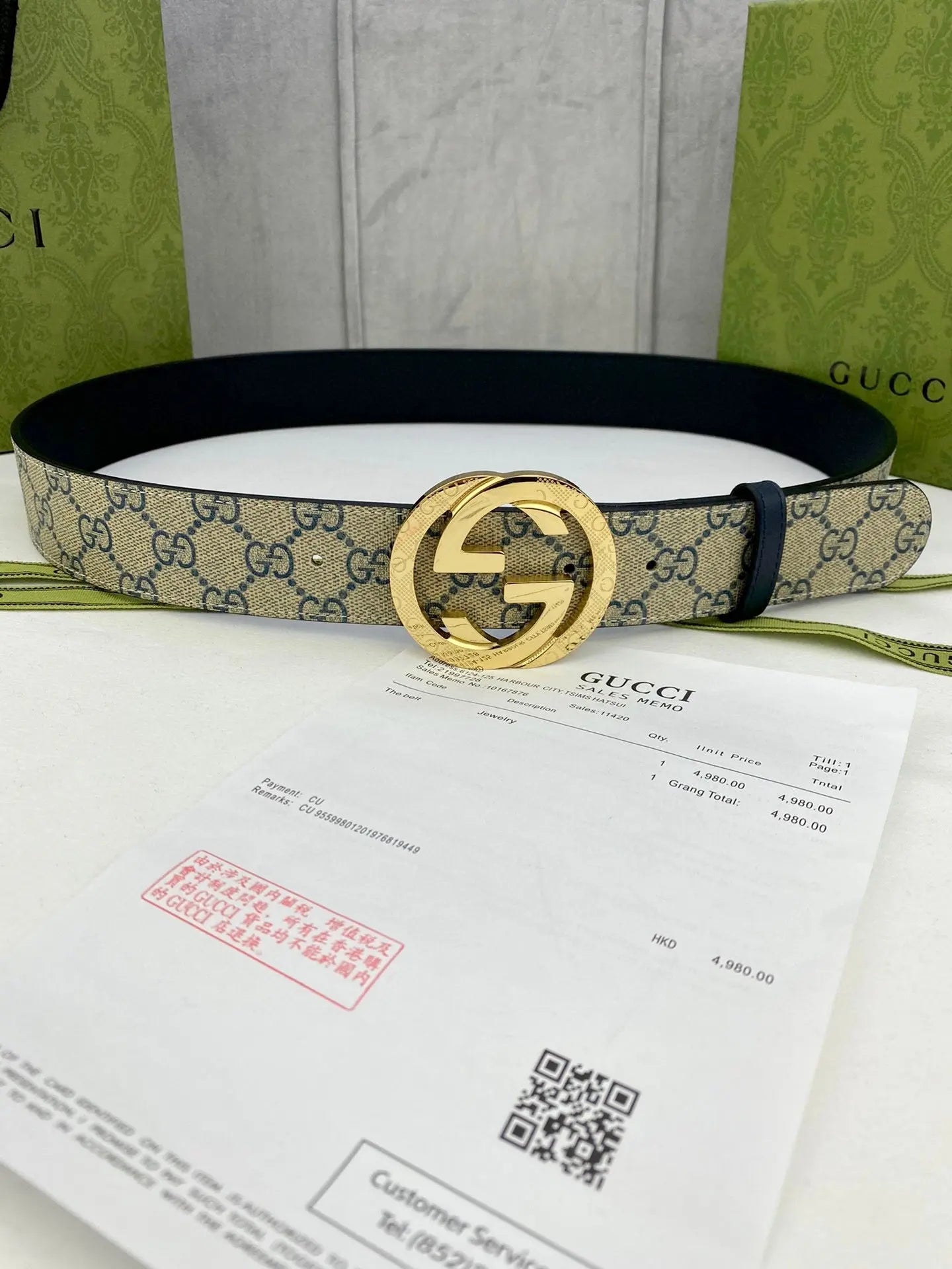 GG Classic Men's Belt Gold Buckle & Silver Buckle-1 mysite