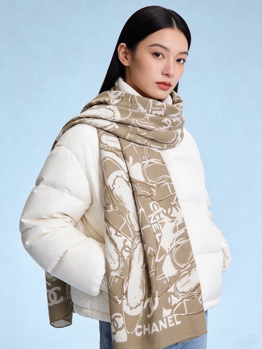 '- 26S SCARF 135 IN CASHMERE AND SILK 309366 mysite