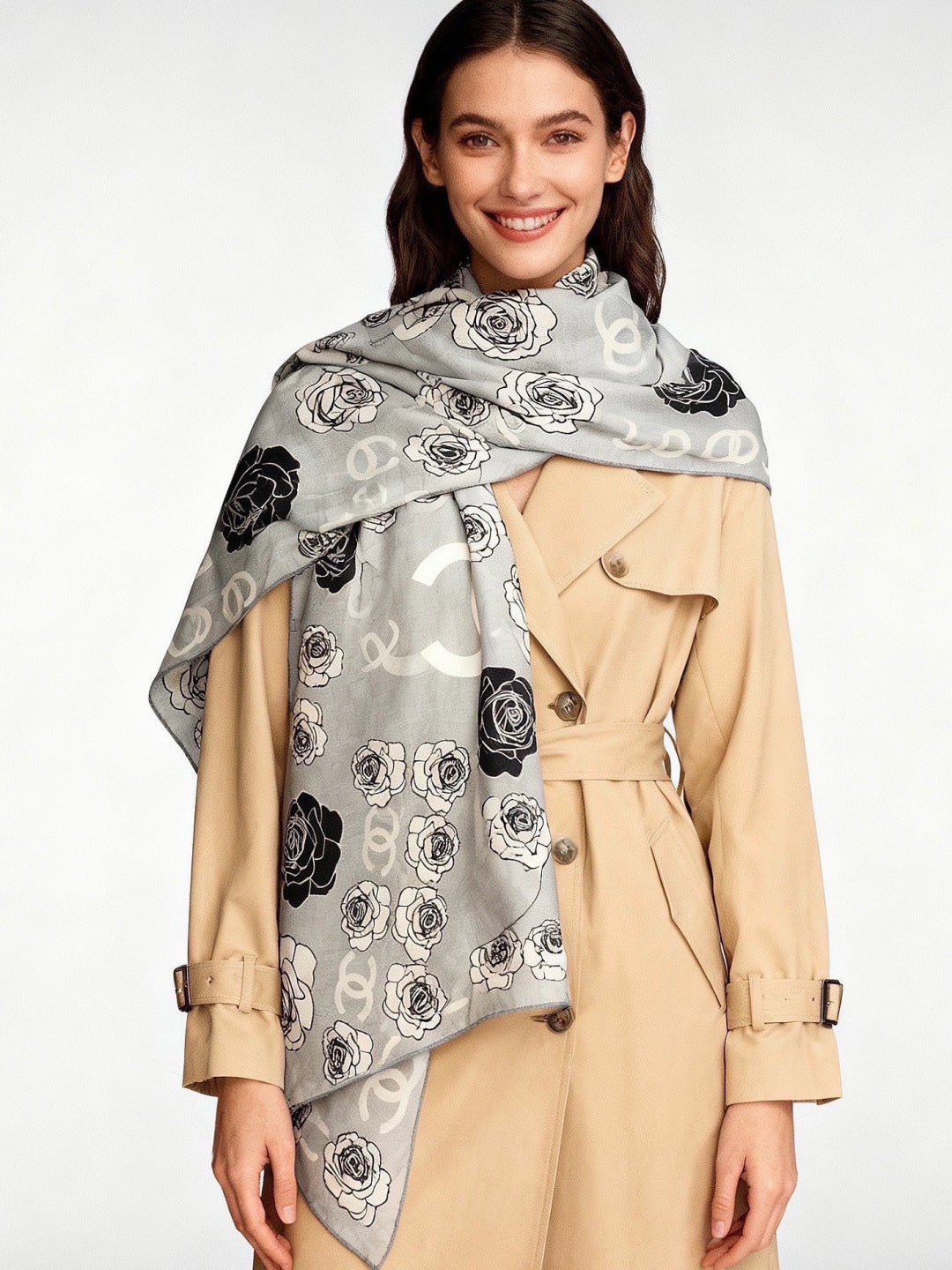 '- 26S SCARF 140 IN SILK AND CASHMERE 313318 mysite