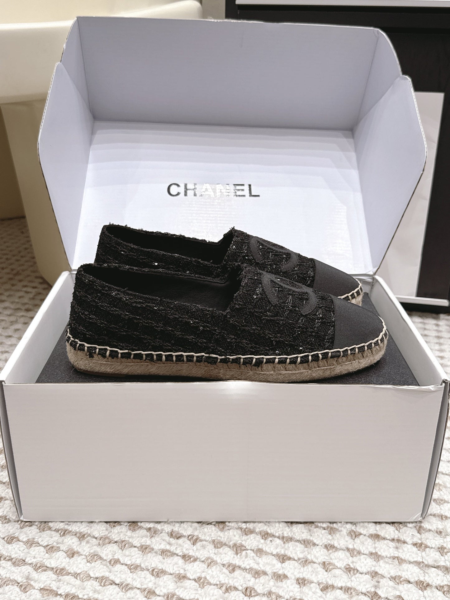 26S SLIP ONS IN BLACK TWEED AND PATENT CALFSKIN mysite