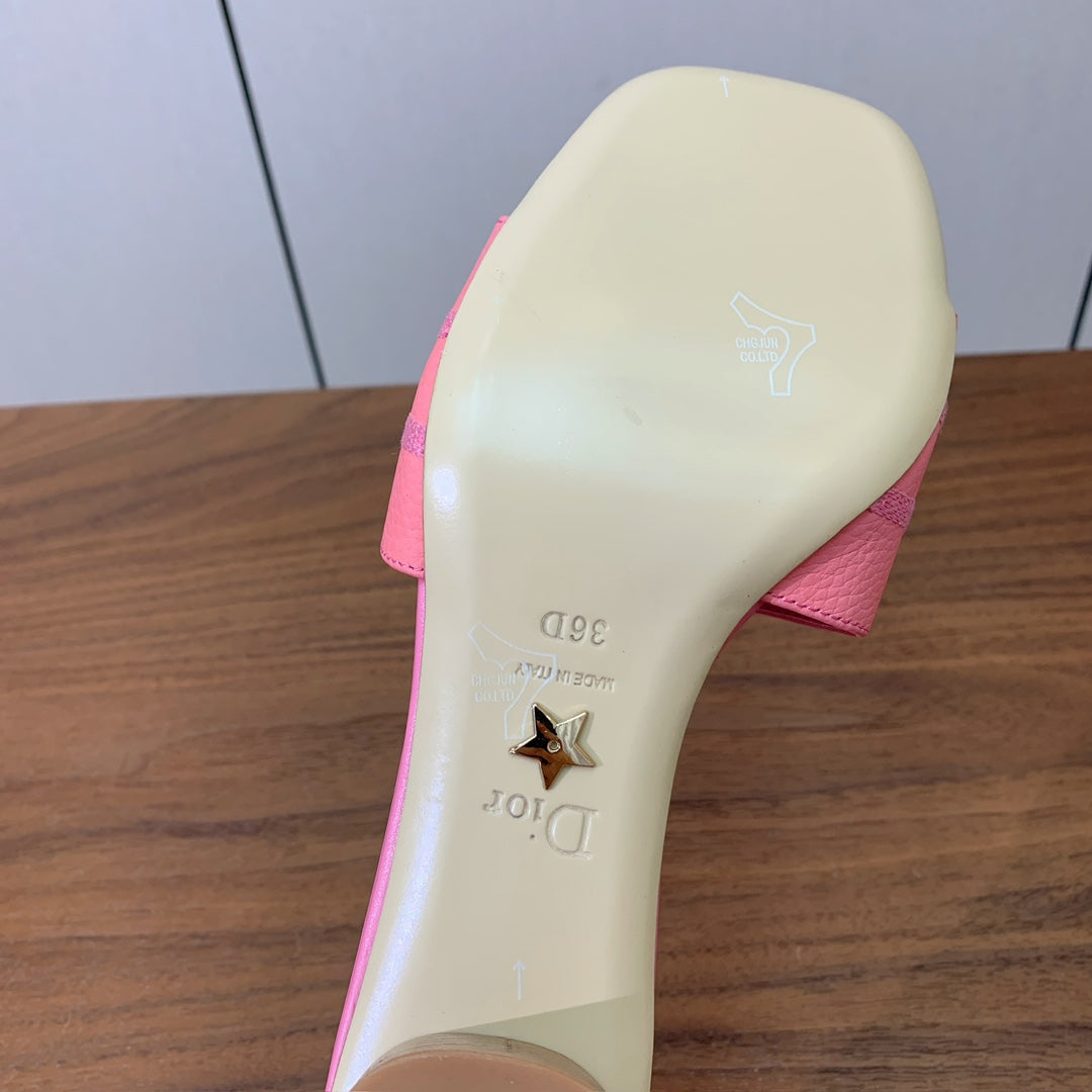 DIOR 25S HIGH-HEEL SANDALS 40 MM IN PINK CALFSKIN mysite