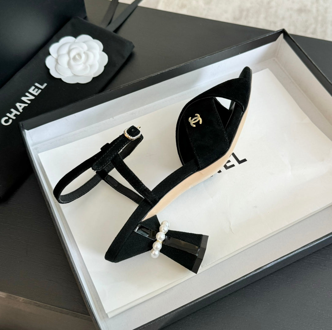 High Sandals Lambskin Black mysite