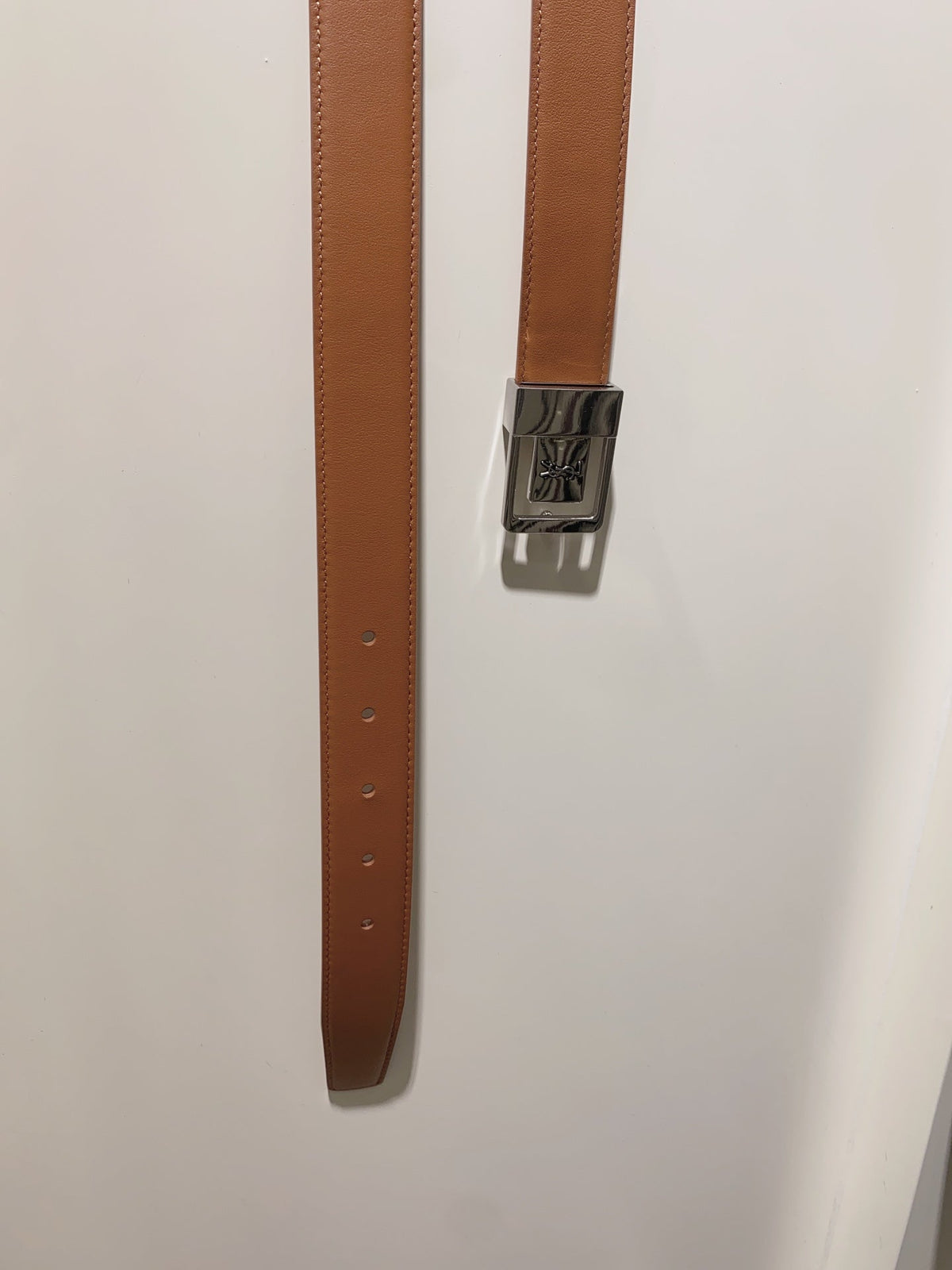 YSL 25S BELT 30 MM IN BROWN CALFSKIN 520625 mysite