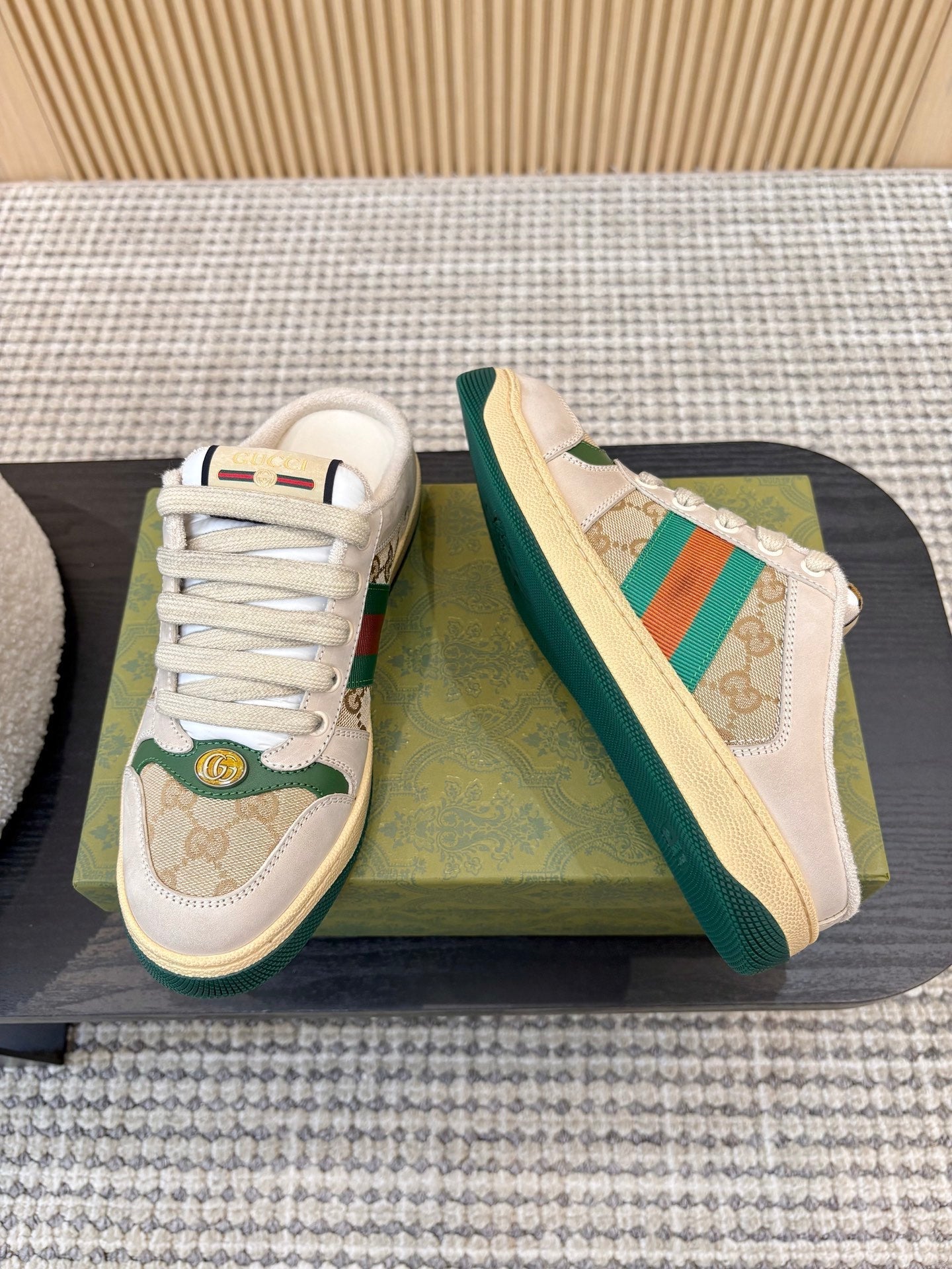 26S BACKLESS SNEAKERS IN BEIGE CANVAS AND LEATHER mysite
