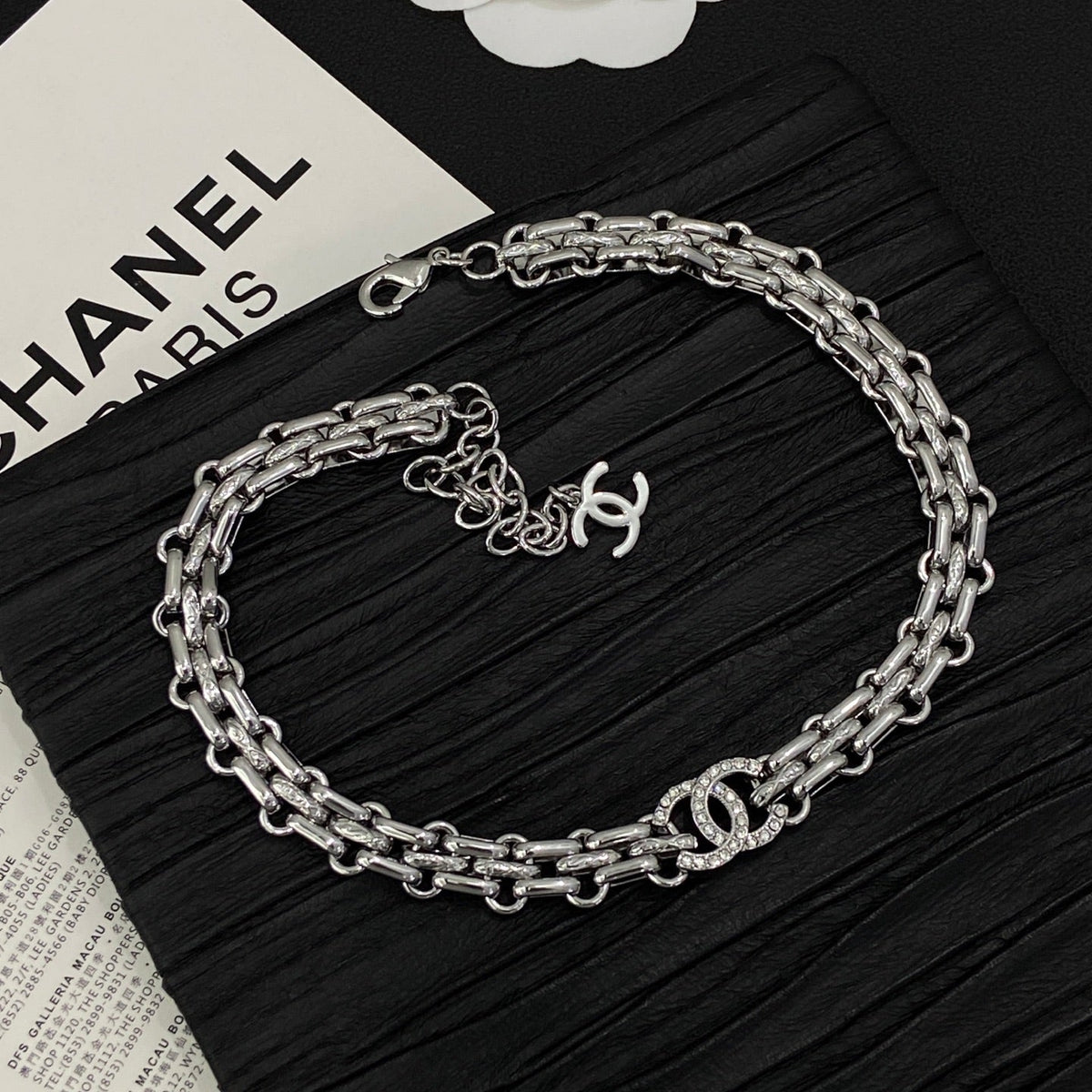 Maximalism CC Design 4 Set (Earrings+Bracelet + Bracelet 2 +Necklace) - Silver