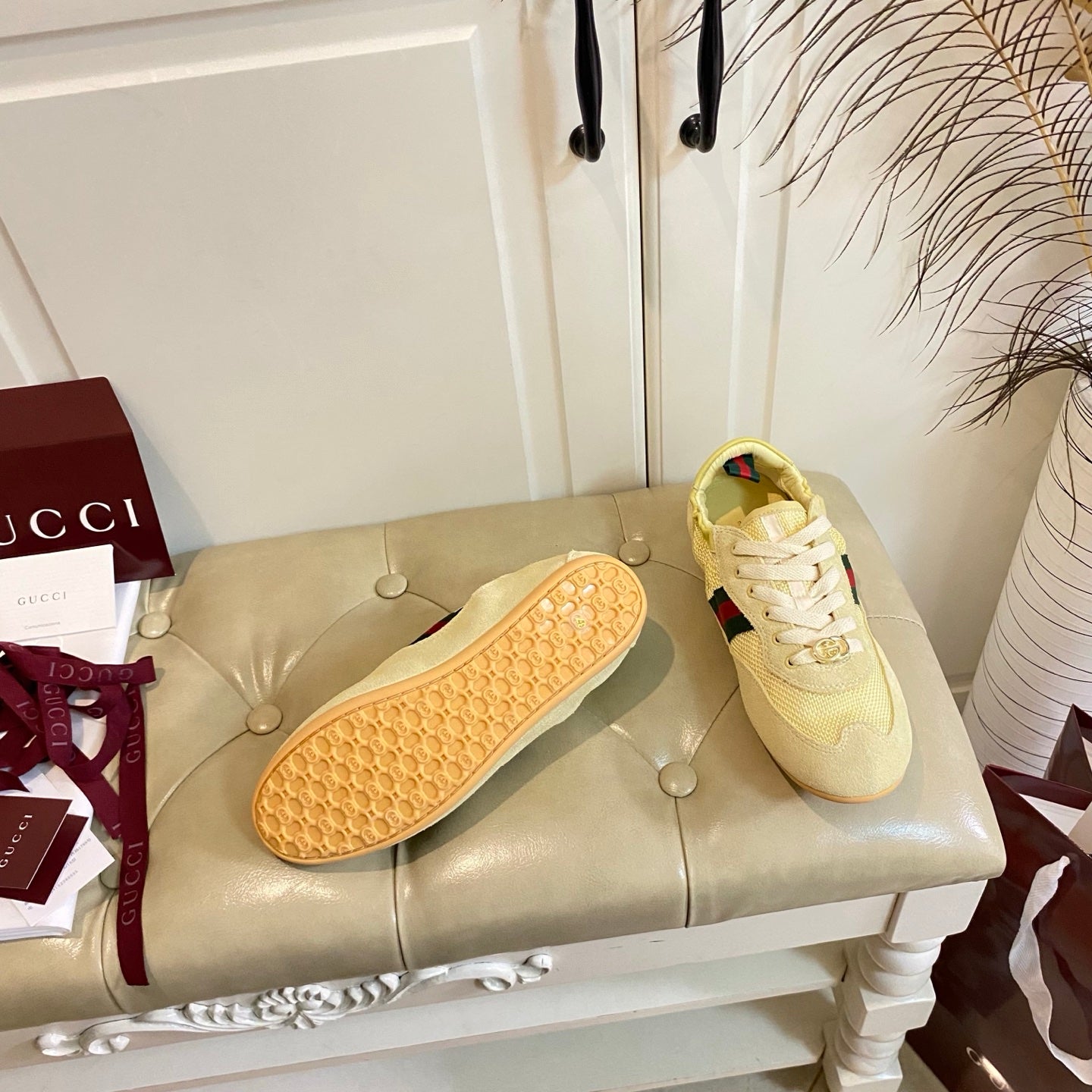 26S SNEAKER IN LIGHT YELLOW SUEDE AND MESH FABRIC mysite