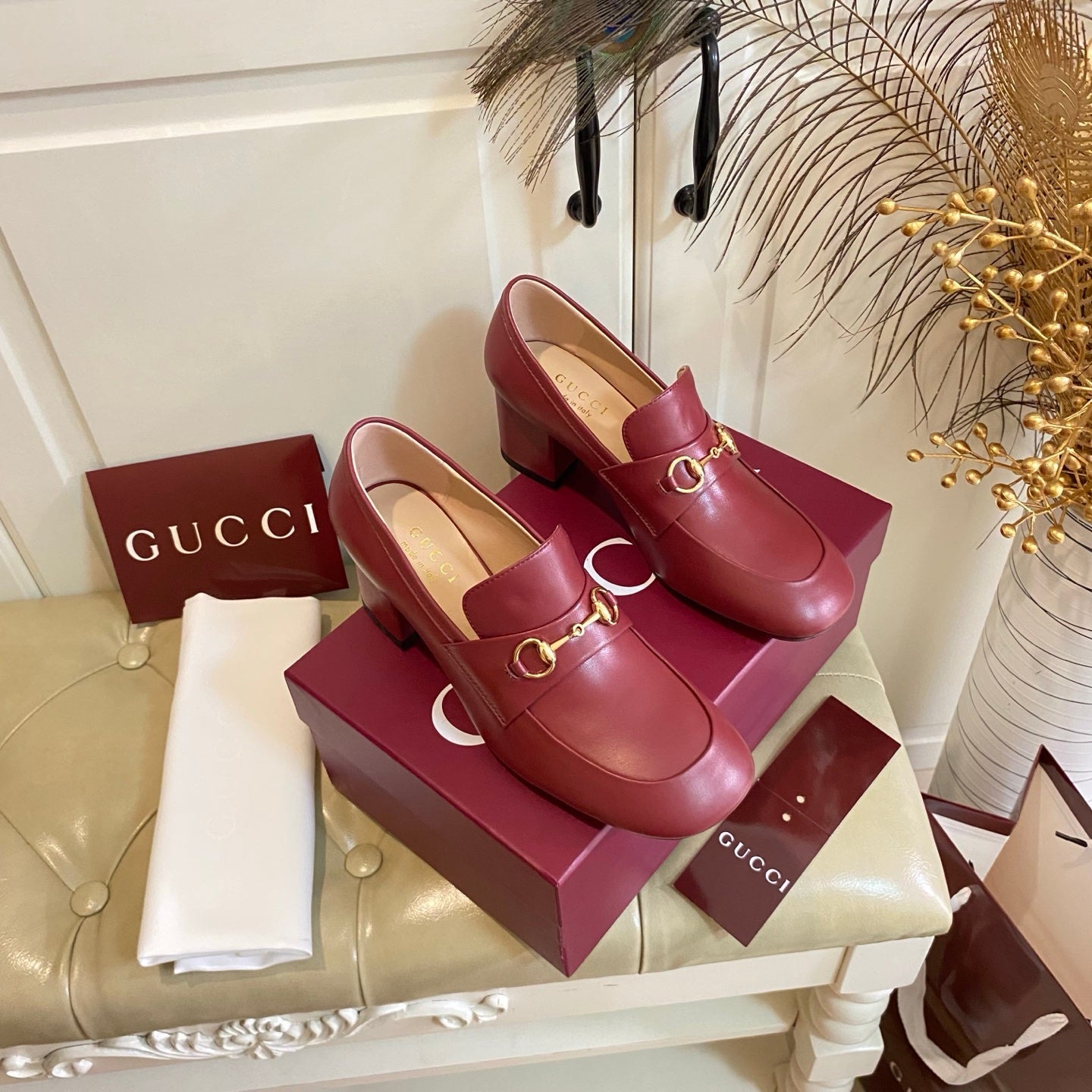 26S HORSEBIT LOAFERS 55 MM IN RED SMOOTH CALFSKIN mysite