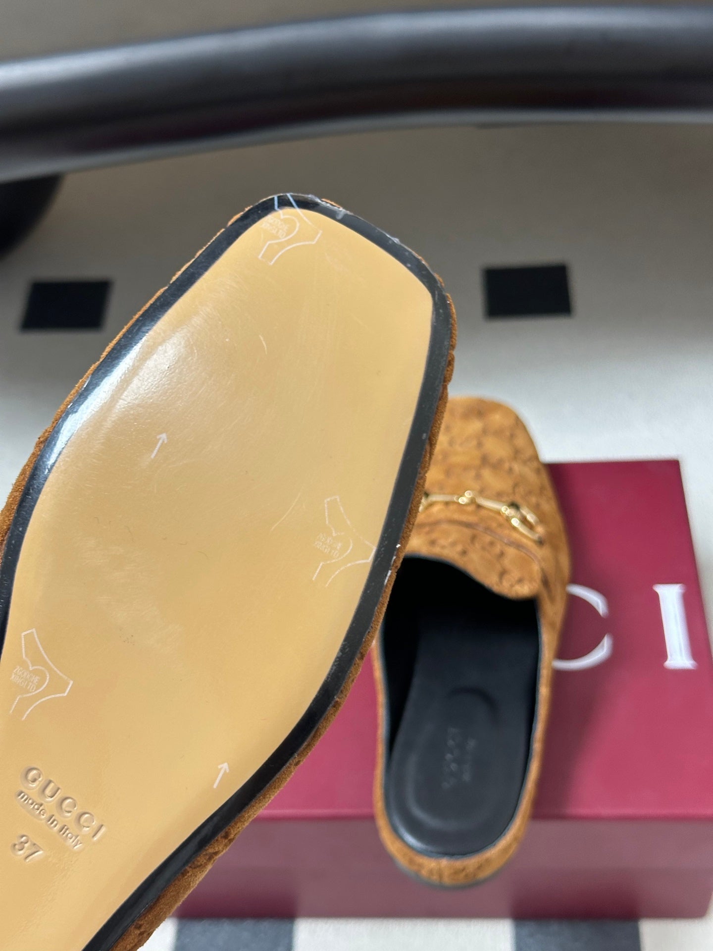 GUCCI 26S HORSEBIT LOAFER MULES IN MEDIUM BROWN SUEDE mysite
