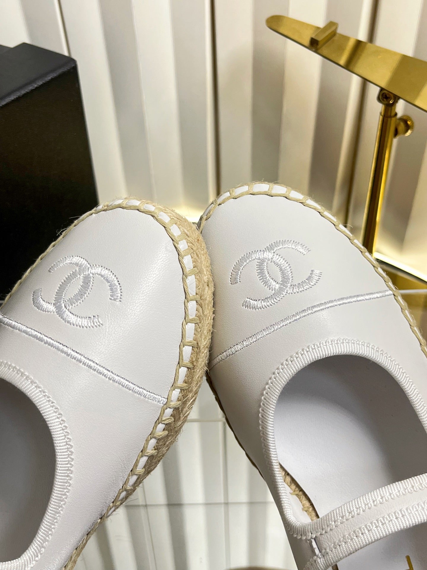 26S ESPADRILLE MARY JANE SHOES IN WHITE LAMBSKIN mysite