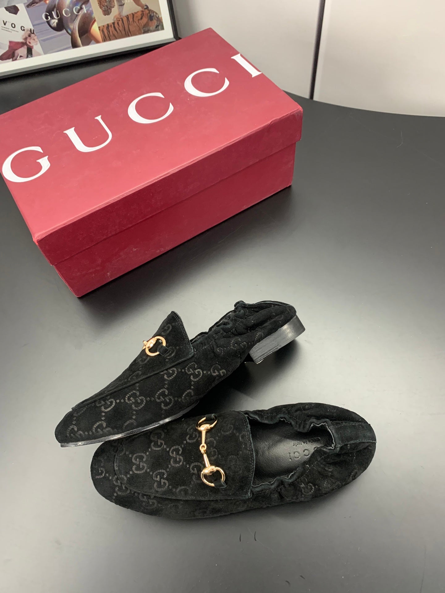 GUCCI 26S LOAFERS IN BLACK SUEDE mysite