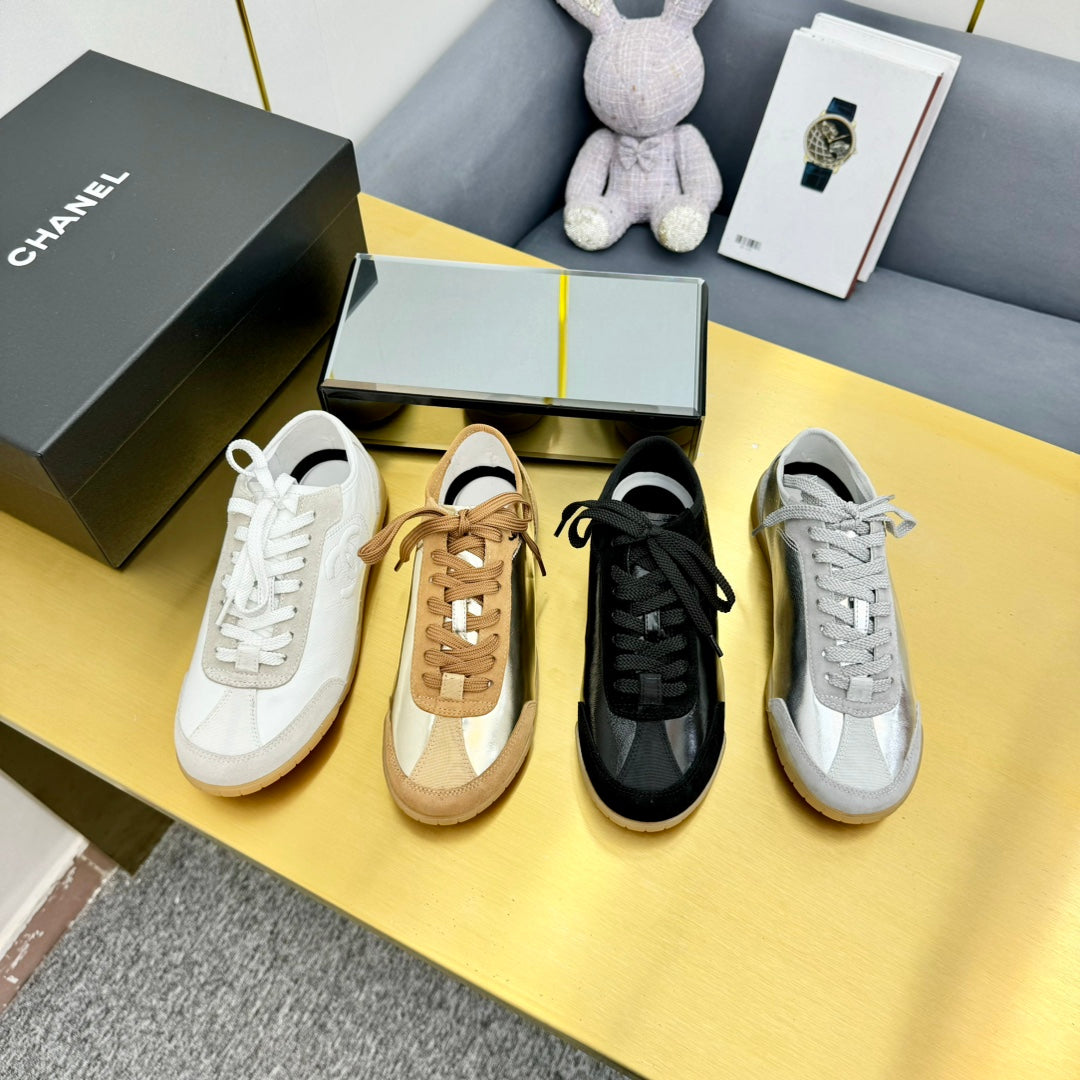 CC SNEAKER IN WHITE CALFSKIN AND SUEDE mysite