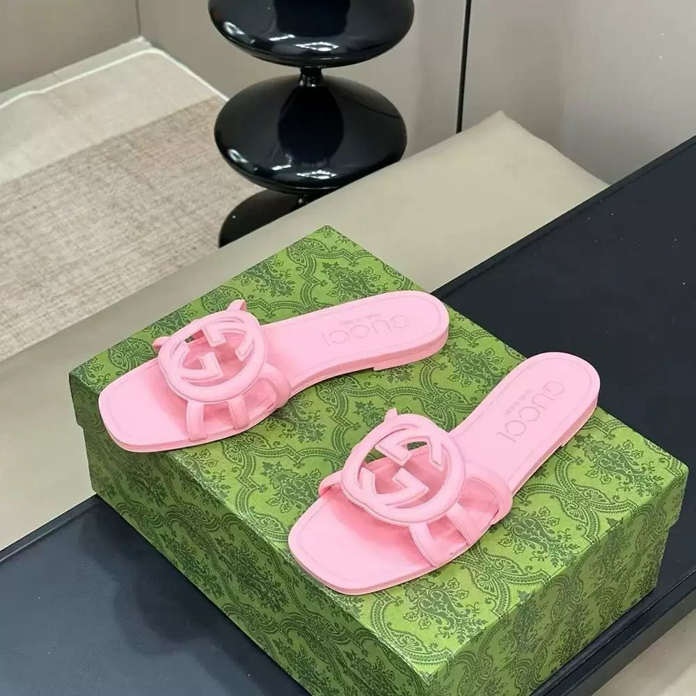 Minimal Luxe Double G Logo Slides – Chic Everyday Flat Sandals-s2 mysite
