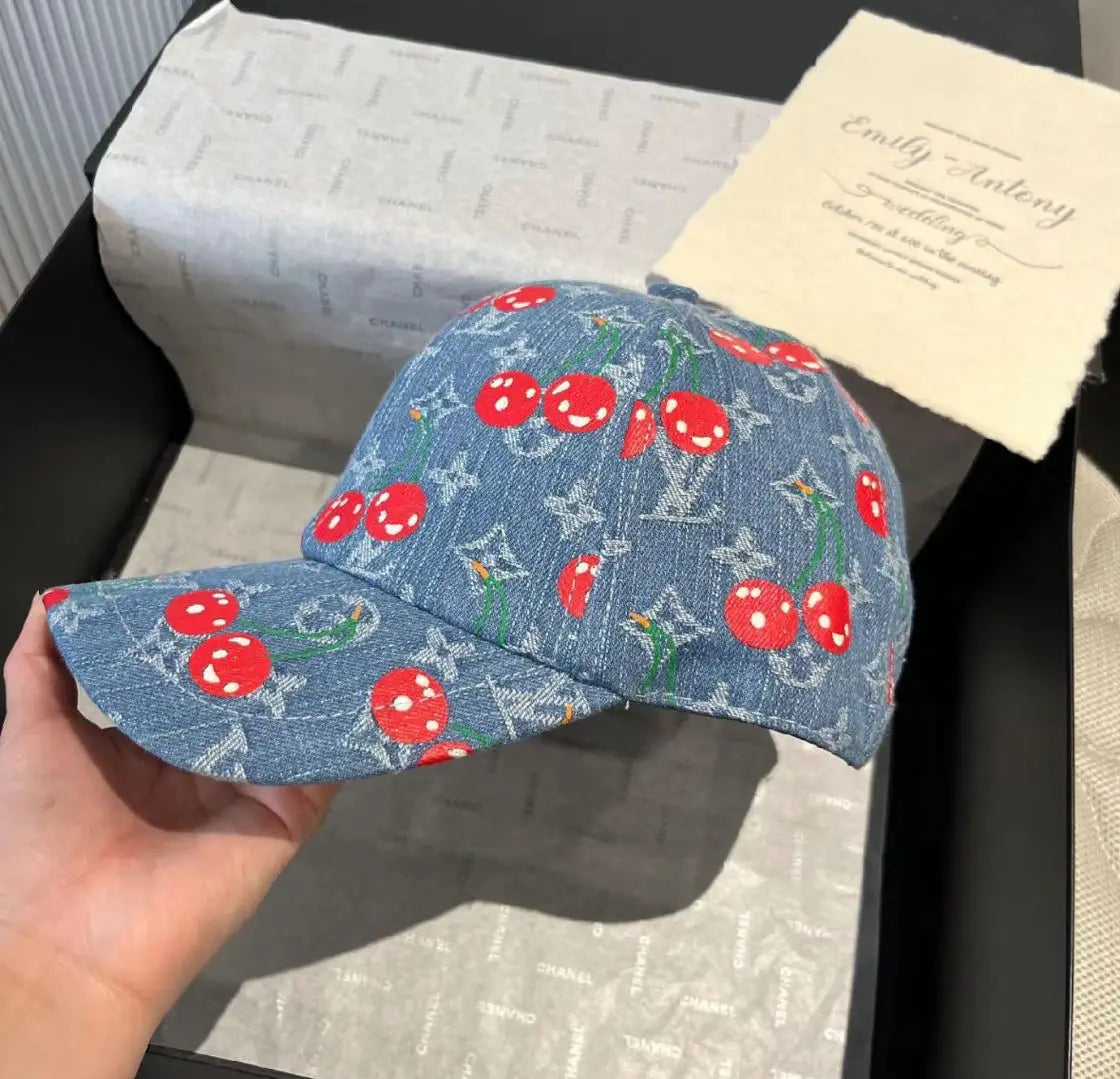 Cute Cherry Pattern Hat, A Must-Have for Fashionistas-s2 mysite