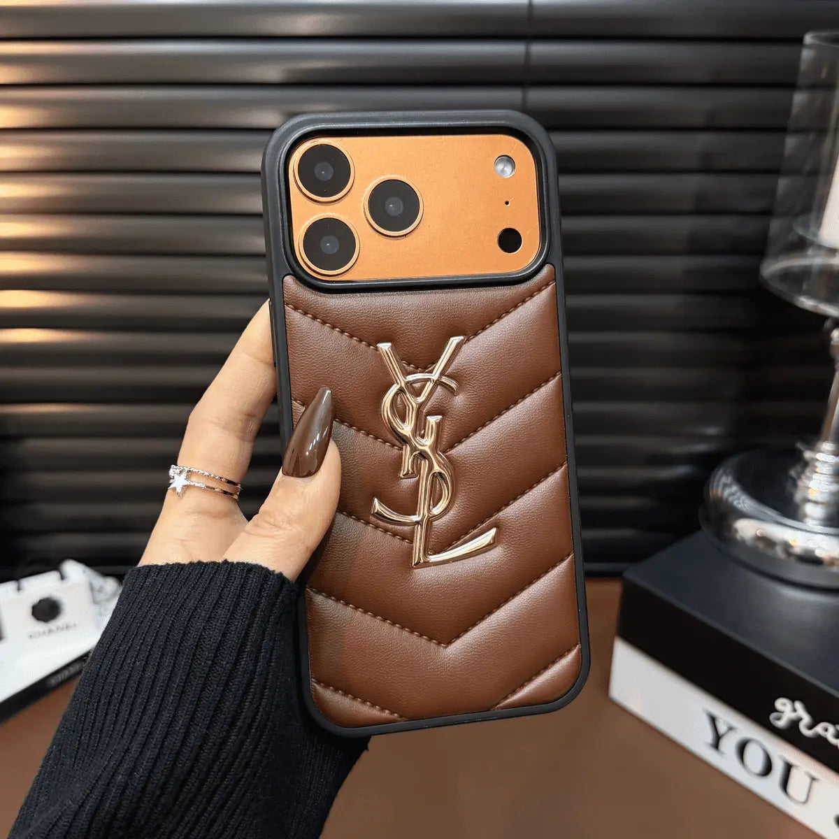 Luxury Quilted Leather iPhone Case — Shockproof Slim Protective Cover-s2 mysite
