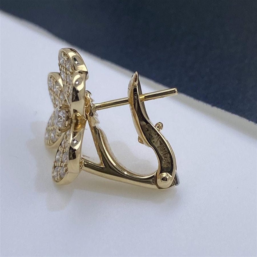 FRIVOLE GOLD FLOWER DIAMOND EARRINGS mysite