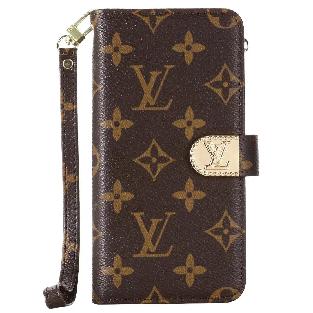 MONOGRAM CANVAS LEATHER WALLET SAMSUNG MOBILE PHONE CASE-1 mysite