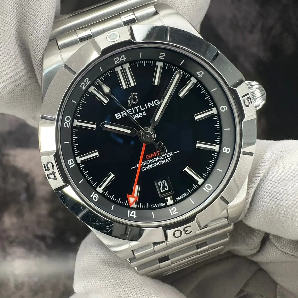 Replica Chronomat Automatic GMT Mechanical Stainless Steel 46mm Mens Watches A32398101B1A1