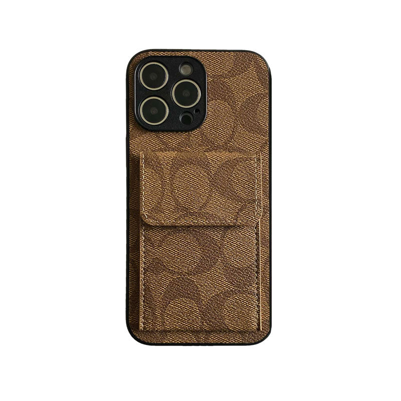 Classic iPhone Case With Wallet Dark Brown-HP240513 mysite