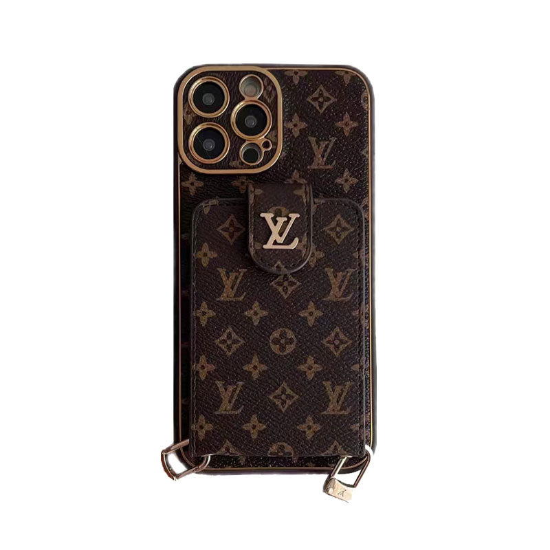 Advanced leather iPhone Case With Card Wallet And Strap mysite
