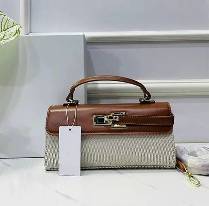 Luxury Brand Lock Design Tote Bag-18 mysite