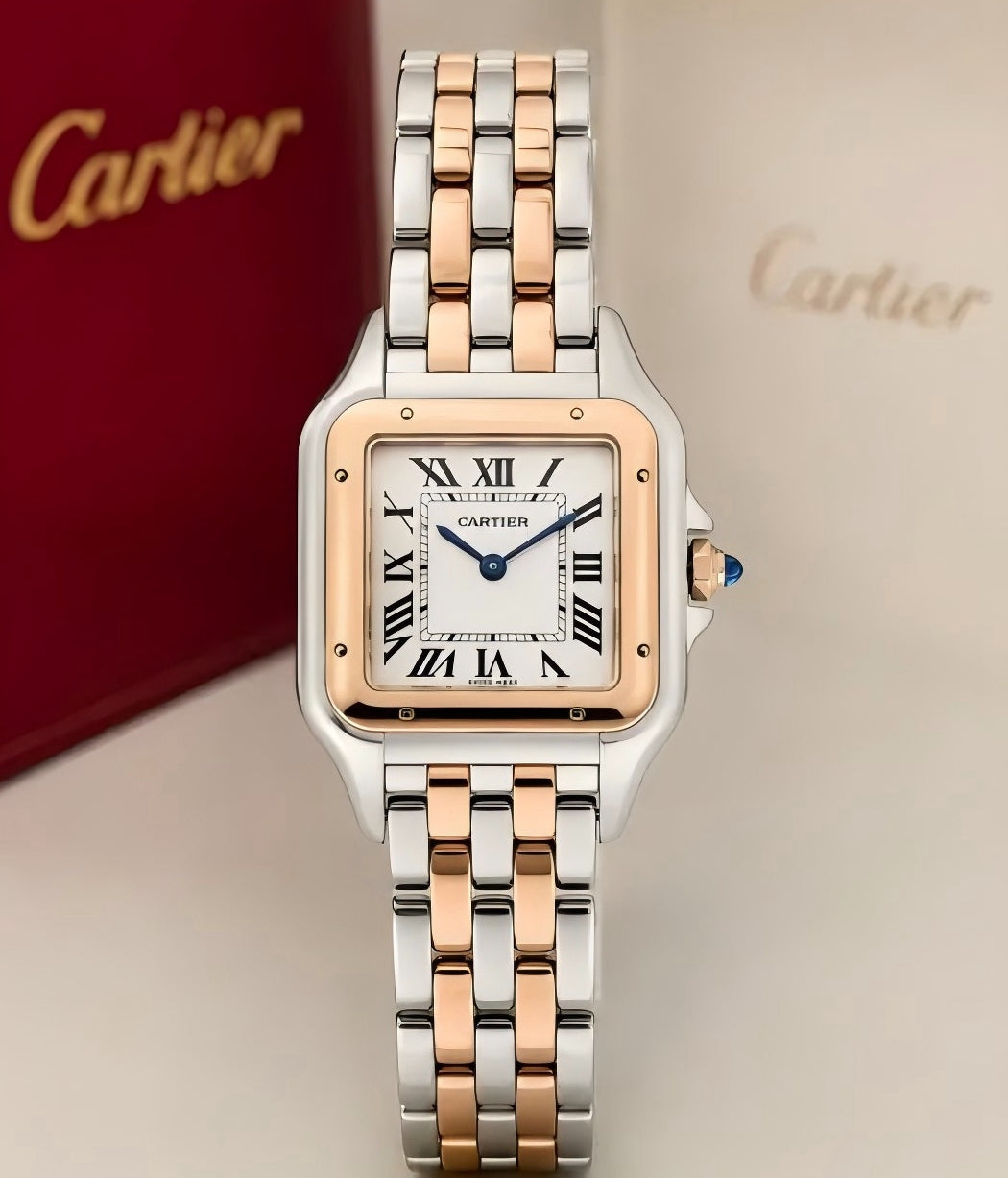 Replica Panthere 904l Stainless Steel Quartz Watch 27mm/22mm-1