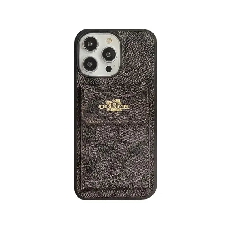 Classic iPhone Case With Card Holder Wallet Coffee -SZK240425-s2 mysite