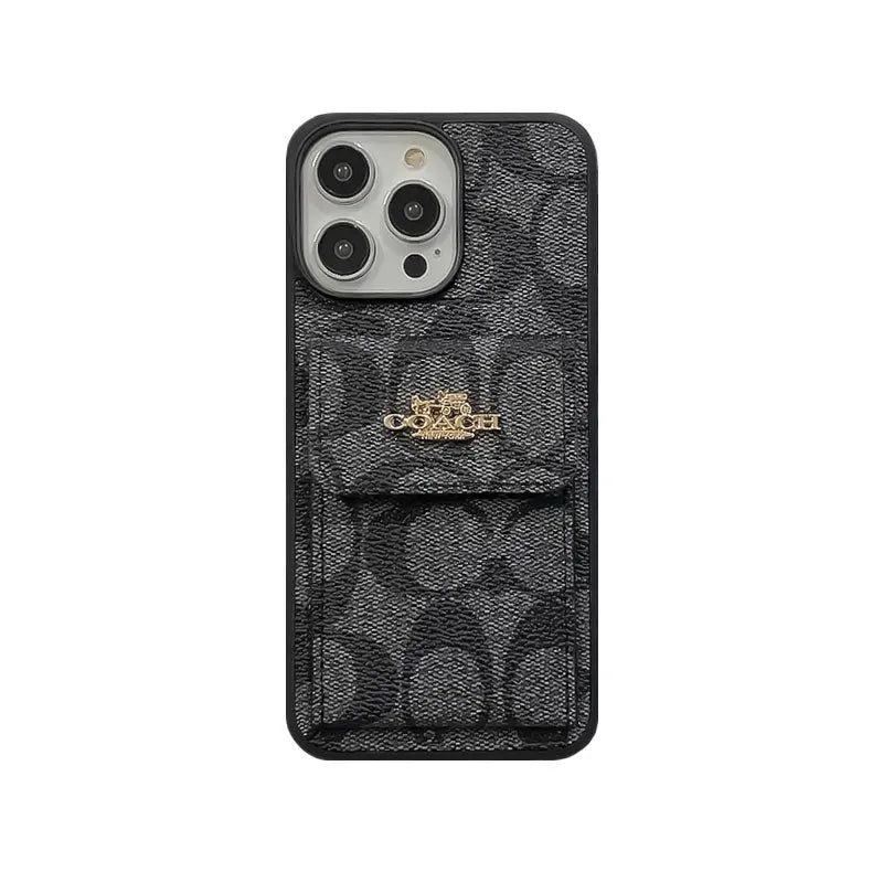 Classic iPhone Case With Card Holder Wallet Coffee -SZK240425-s2 mysite