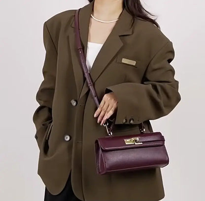 Luxury Brand Lock Design Tote Bag-18 mysite