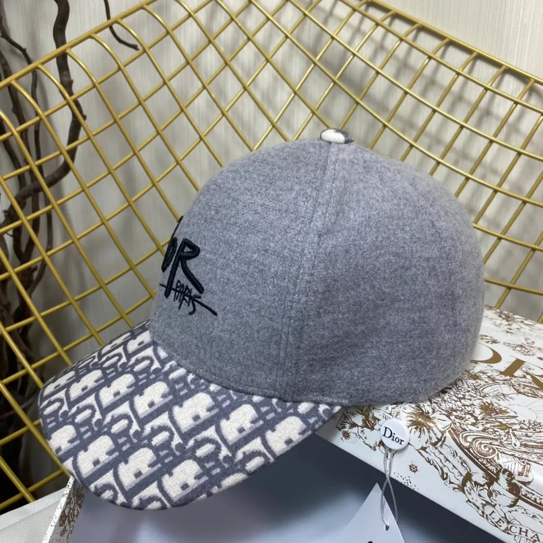 Vintage Oblique Wool Baseball Cap | Luxury Designer Hat-s2 mysite