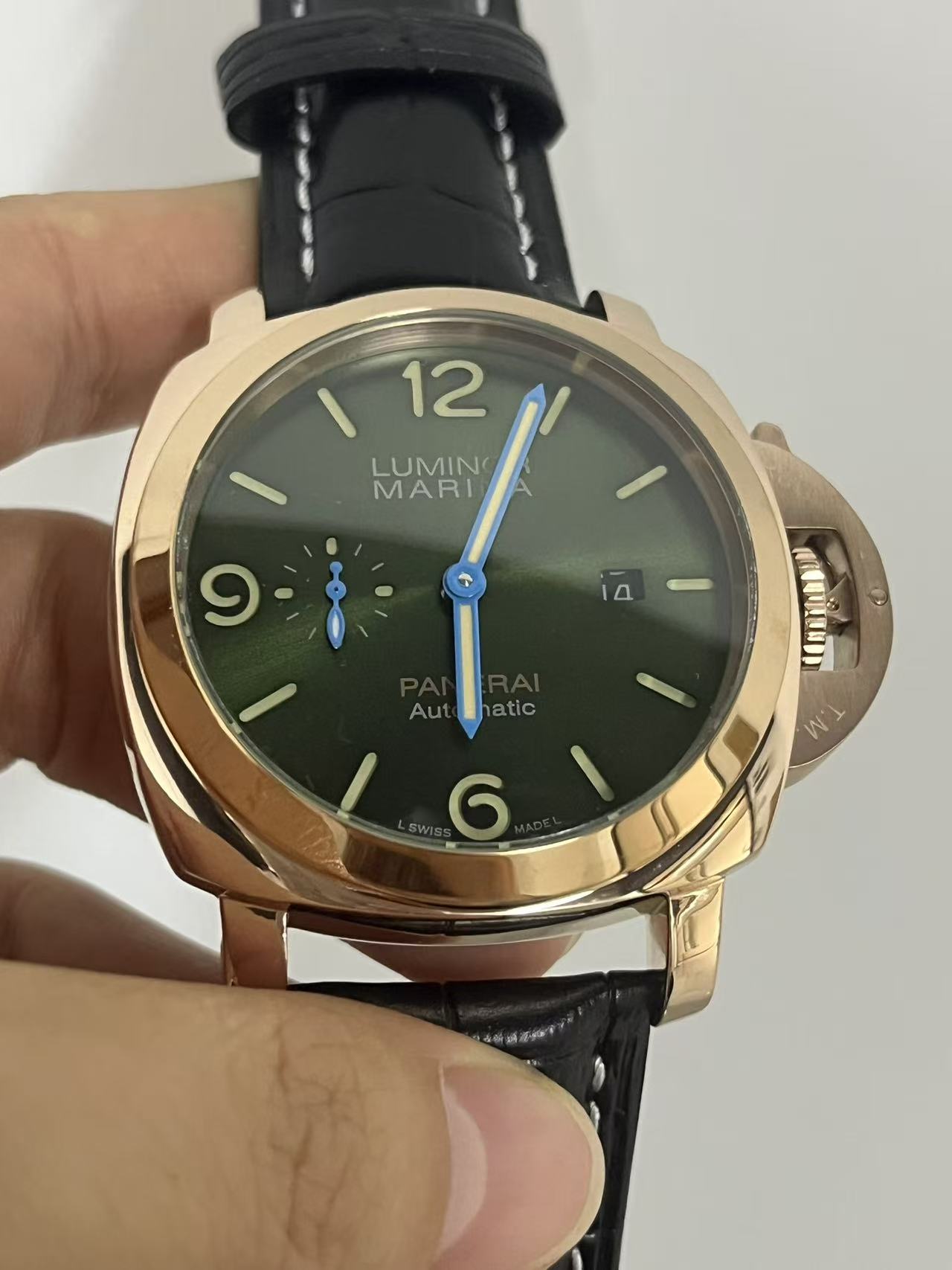 904l LUMINOR Stainless Steel Automatic Mechanical Watch Leather Strap Mens Watches 45MM