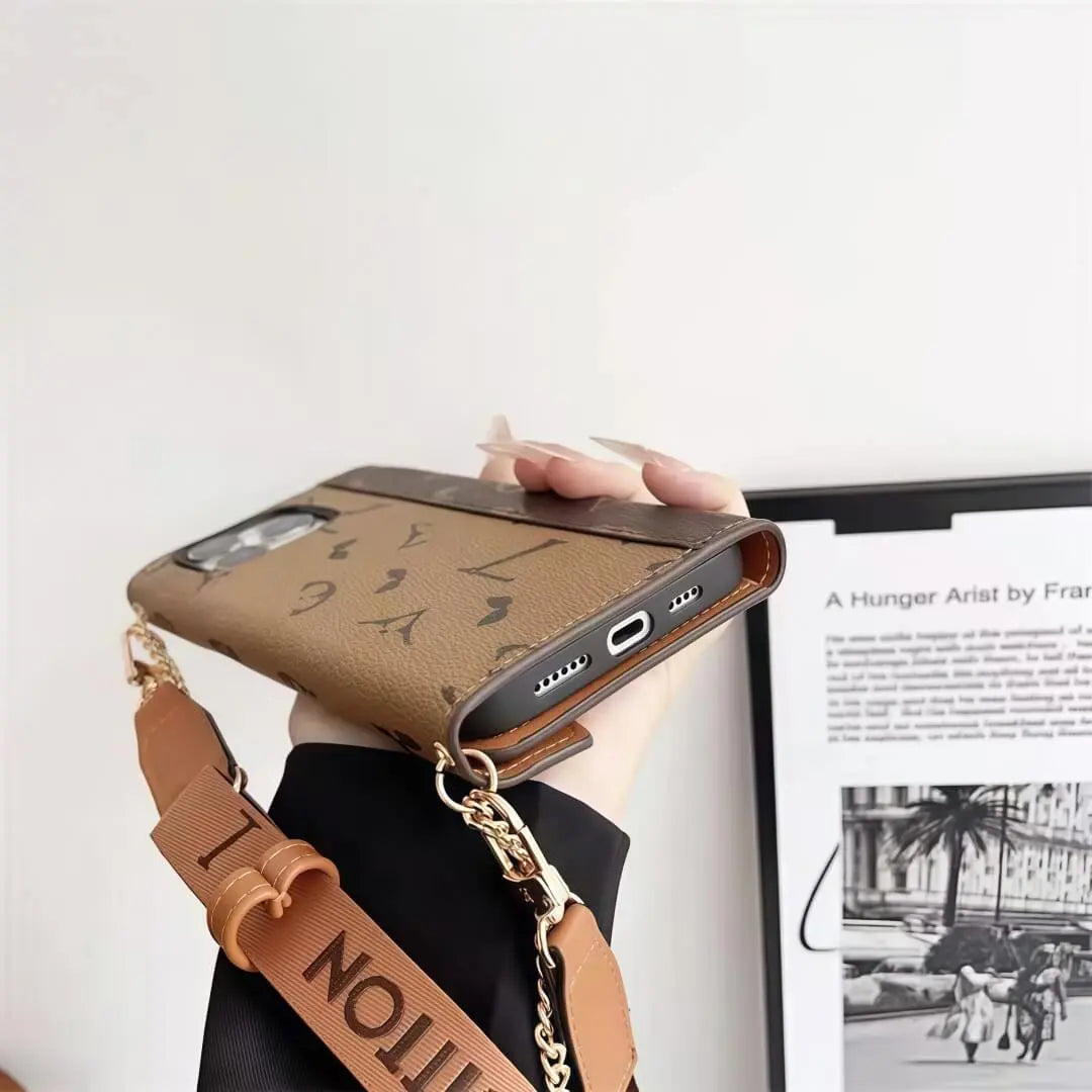 Leather Crossbody Bag-Inspired iPhone Case with Card Holder-s2 mysite